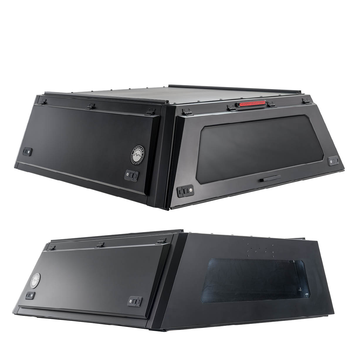 Overland Vehicle Systems Expedition Truck Cap W/Full Wing Doors, Front and Rear Windows & 3rd Brake Light 70100001