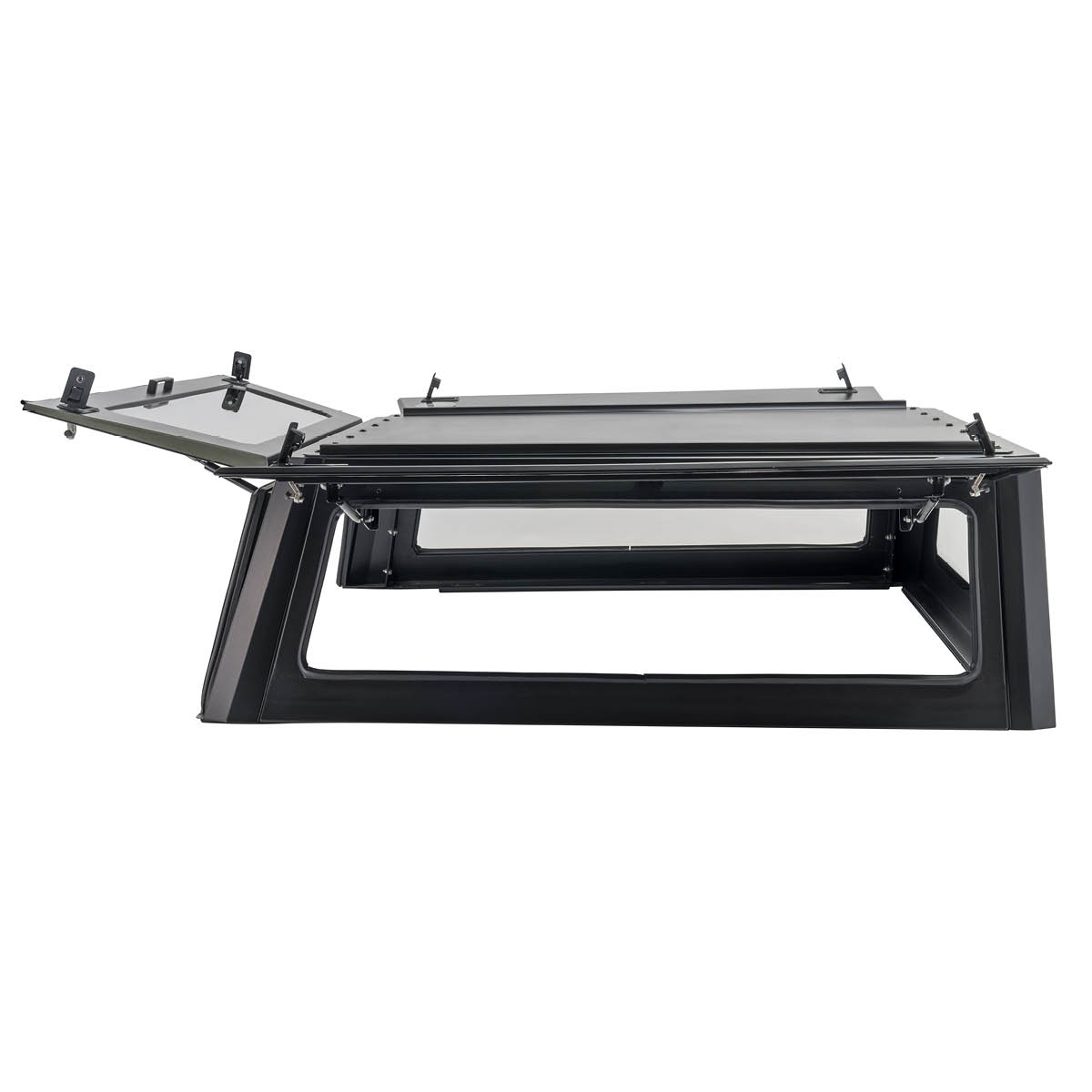 Overland Vehicle Systems Expedition Truck Cap W/Full Wing Doors, Front and Rear Windows & 3rd Brake Light 70100001