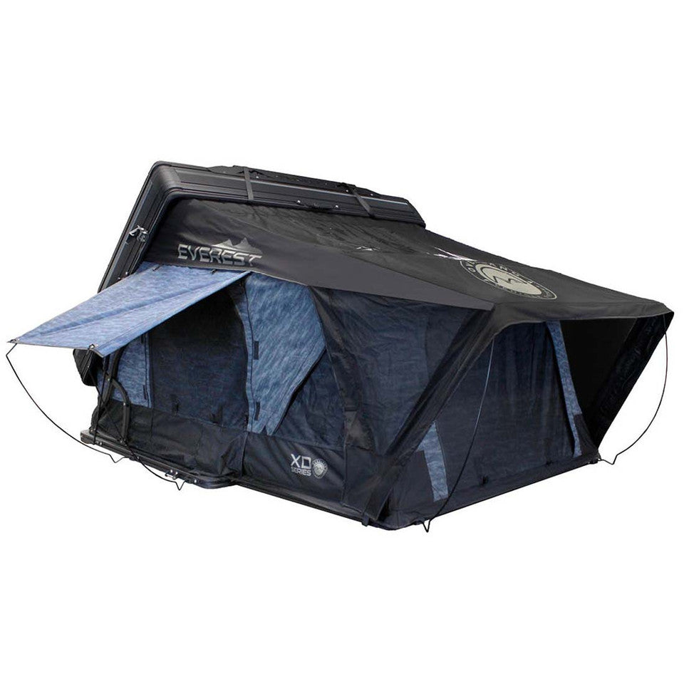 Overland Vehicle Systems XD Everest Cantilever Aluminum Hard Shell Roof Top Tent, Blue Body & Black Rainfly 18489902