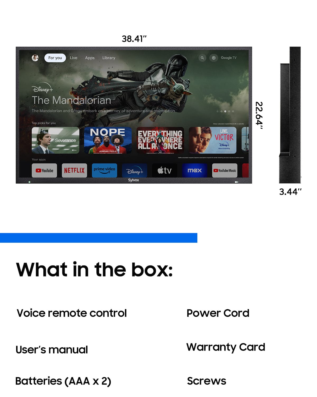 Sylvox 43" Outdoor Full Sun TV Pool Pro Series 2.0 OT43A2KHGF