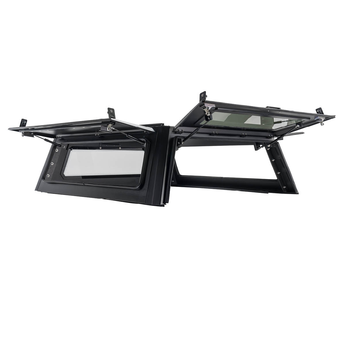 Overland Vehicle Systems Expedition Truck Cap W/Full Wing Doors, Front and Rear Windows & 3rd Brake Light 70100001