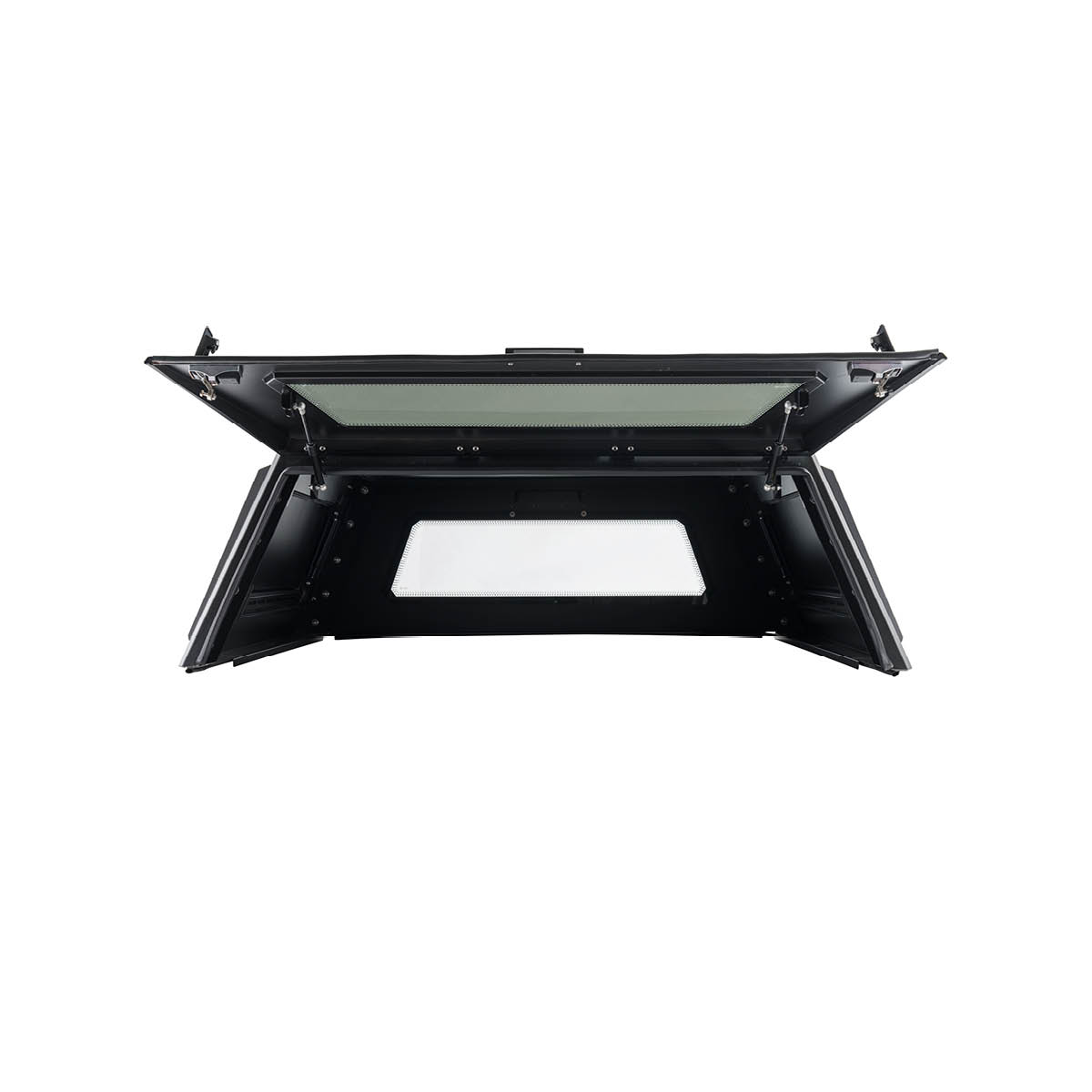 Overland Vehicle Systems Expedition Truck Cap W/Full Wing Doors, Front and Rear Windows & 3rd Brake Light 70100001