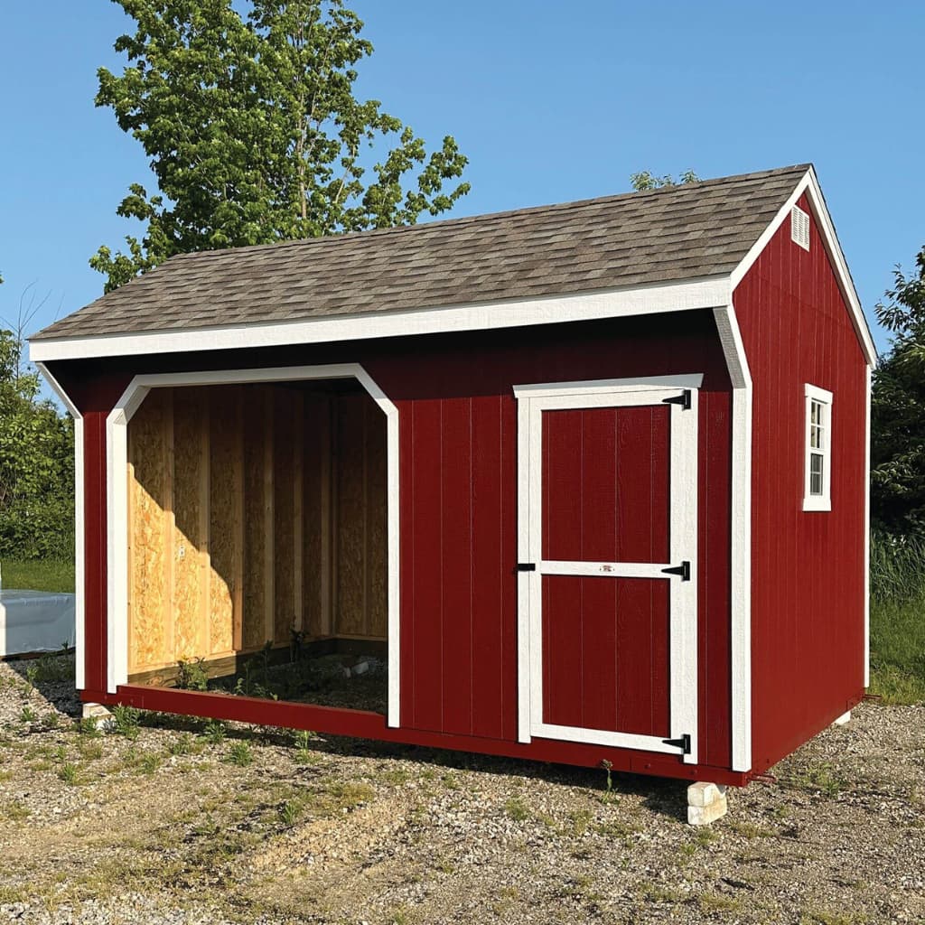 Little Cottage Co. 10x16 Value Animal Run-In Shelter with Tack Room