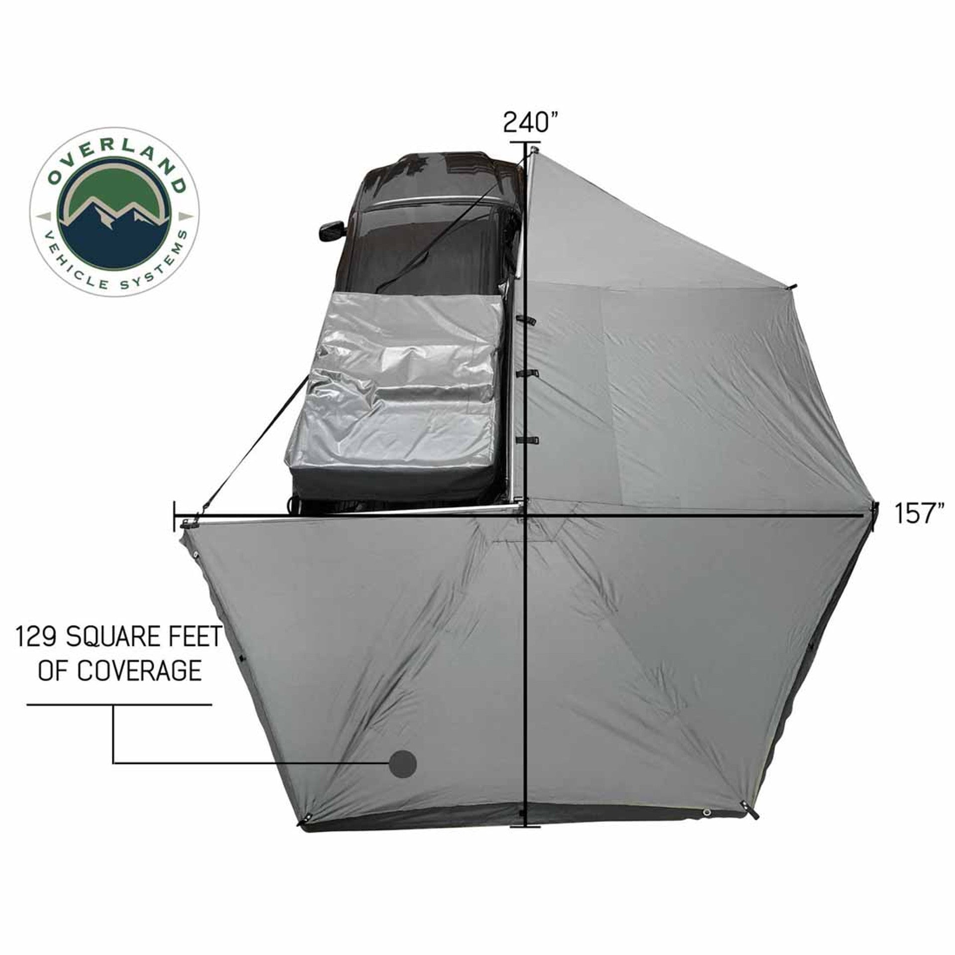 Overland Vehicle Systems HD Nomadic 270 Degree Awning & Wall 1, 2, & 3, Mounting Brackets - Driver Side 19539907