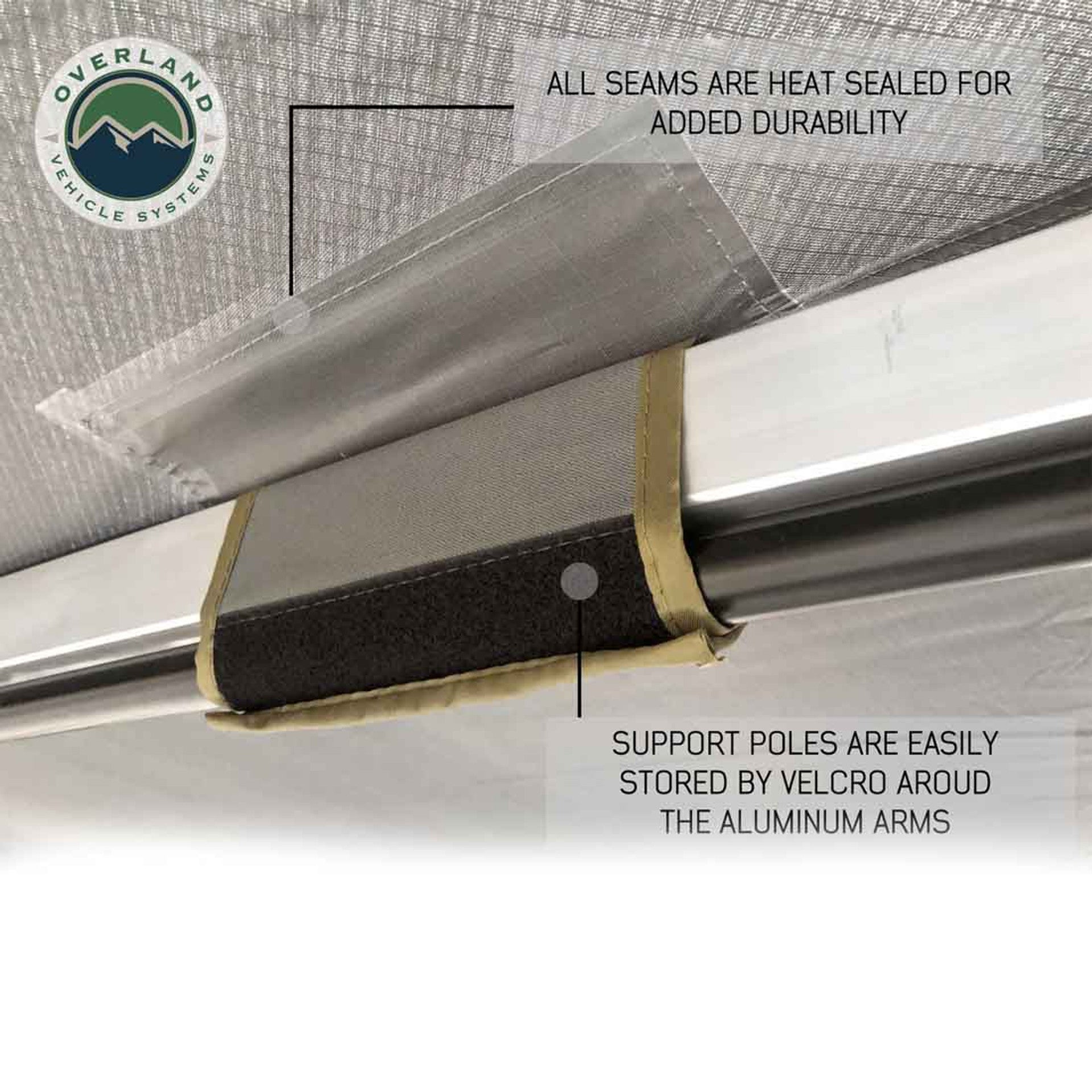 Overland Vehicle Systems HD Nomadic 270 Degree Awning & Wall 1, 2, & 3, Mounting Brackets - Driver Side 19539907