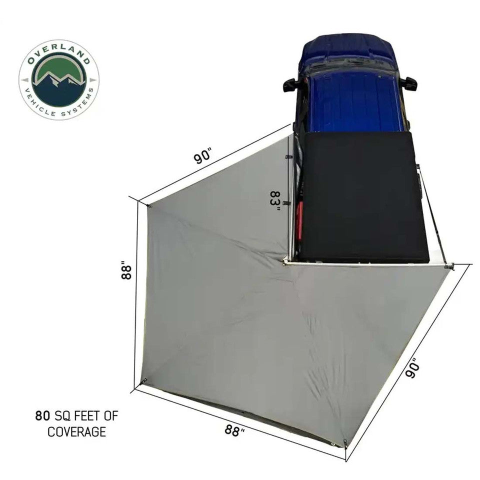 Overland Vehicle Systems HD Nomadic 270 LT Awning & Wall 1, 2, & Mounting Brackets 19579907
