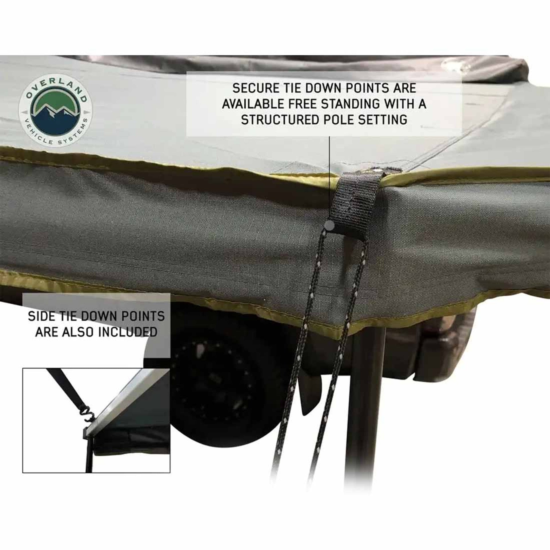 Overland Vehicle Systems HD Nomadic 270 LT Awning & Wall 1, 2, & Mounting Brackets 19579907