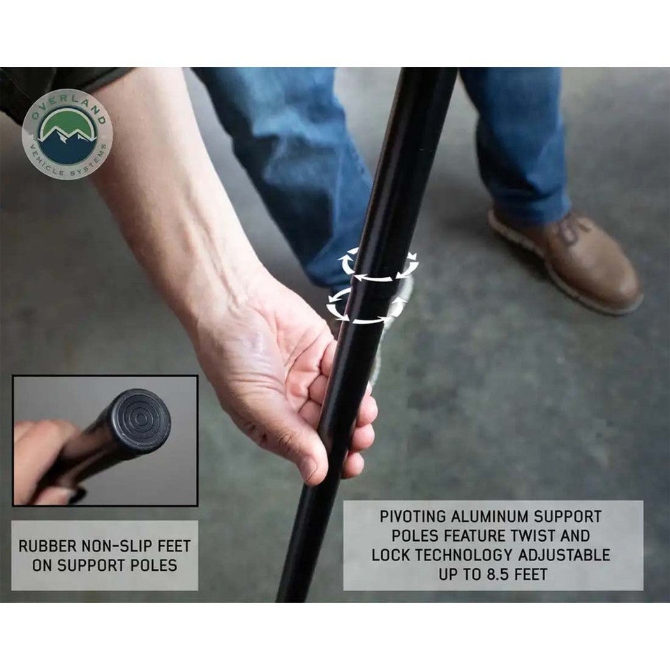 Overland Vehicle Systems HD Nomadic 270 LT Awning & Wall 1, 2, & Mounting Brackets 19579907