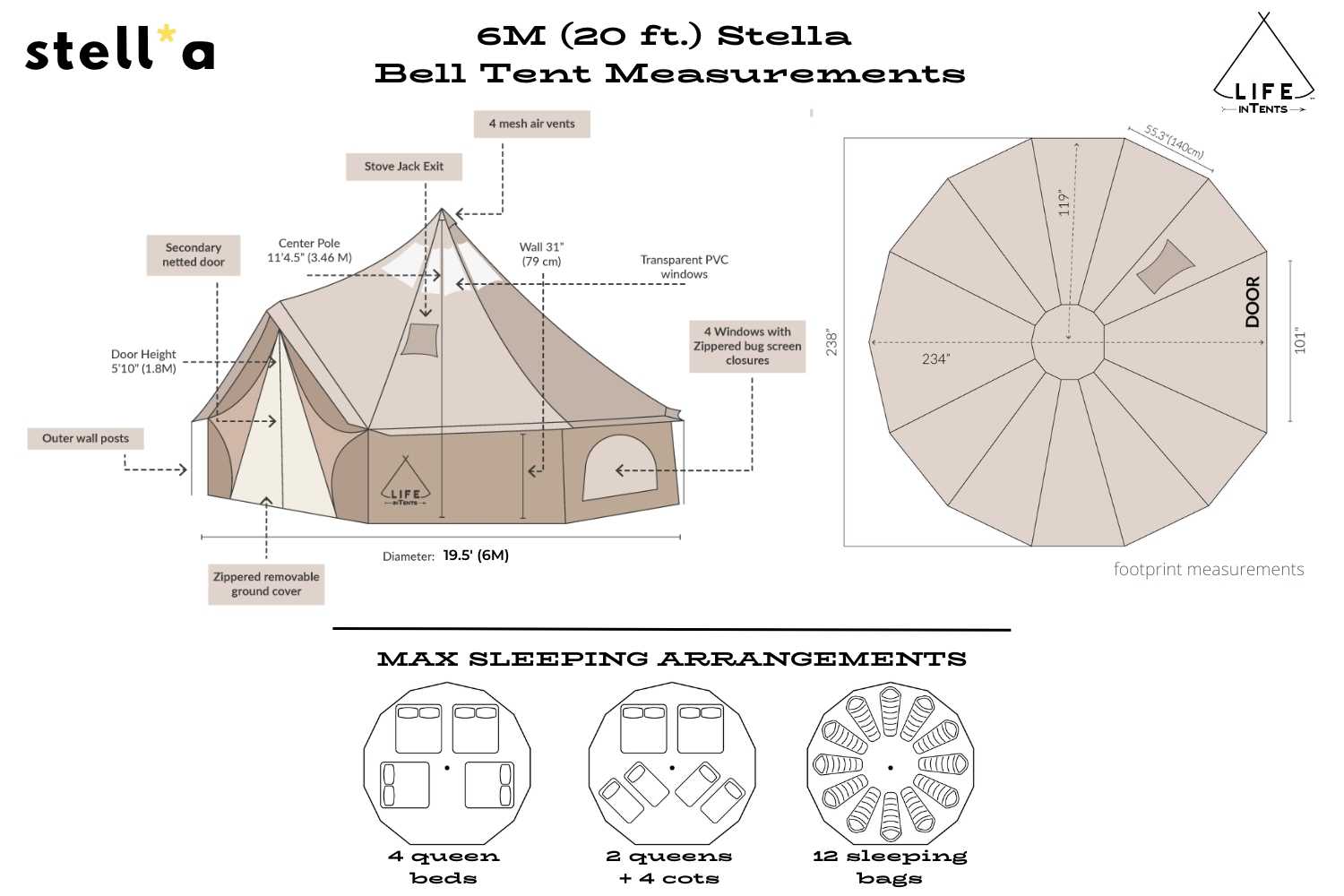 19' (6M) Stella™ Stargazing Tent