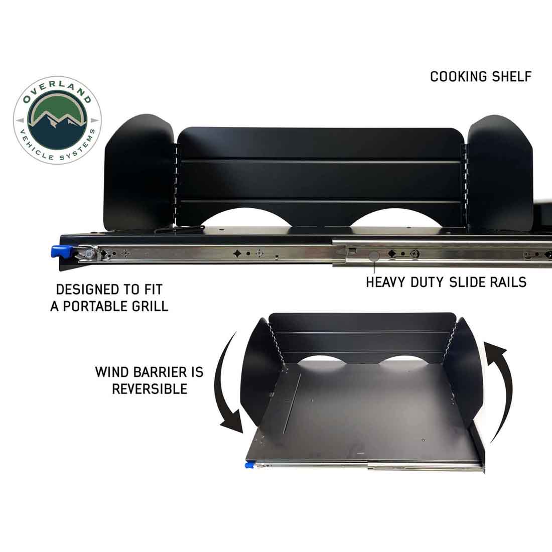 Overland Vehicle Systems Camp Cargo Box Kitchen With Slide Out Sink, Cooking Shelf and Work Station 21010401
