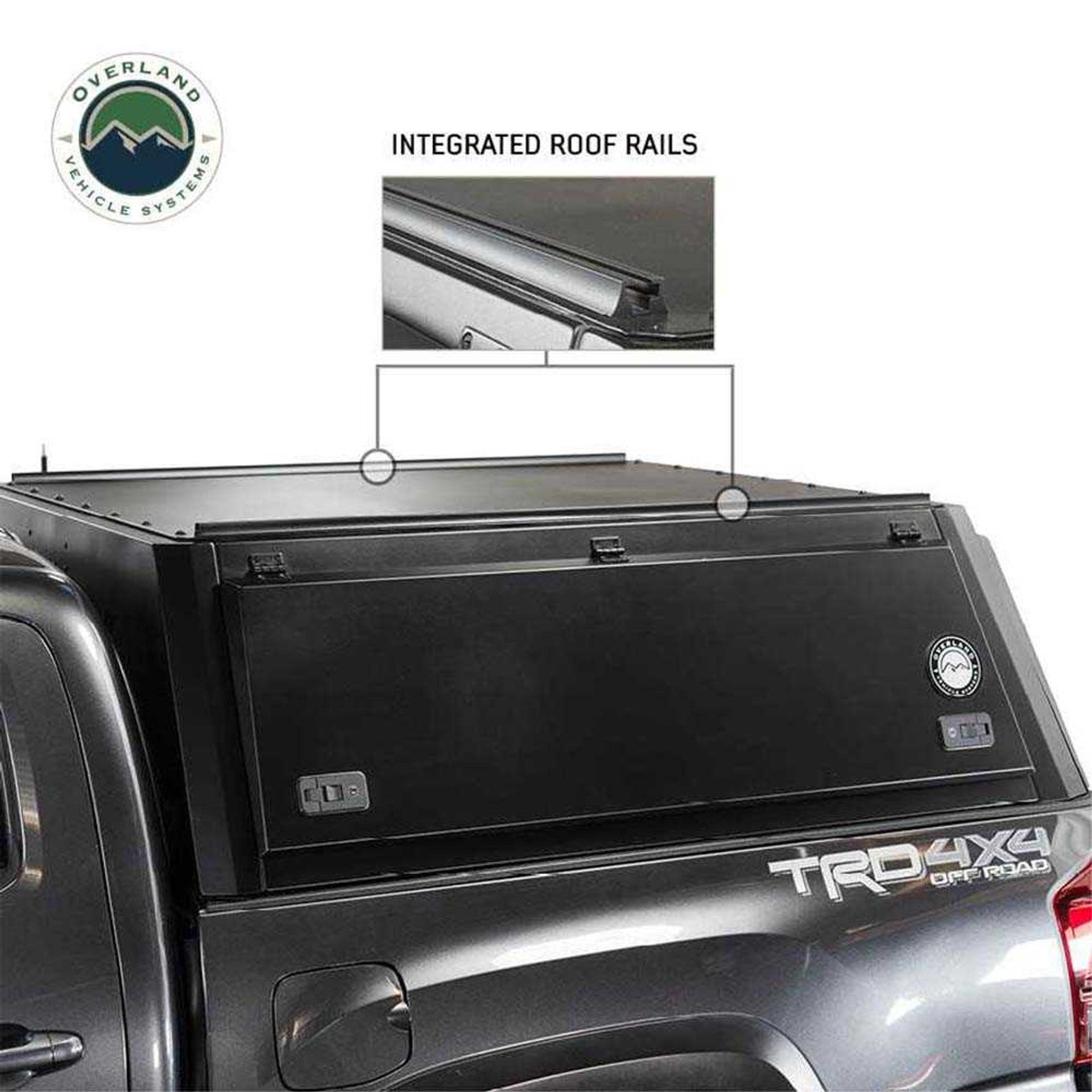 Overland Vehicle Systems Expedition Truck Cap W/Full Wing Doors, Front and Rear Windows & 3rd Brake Light 70100001
