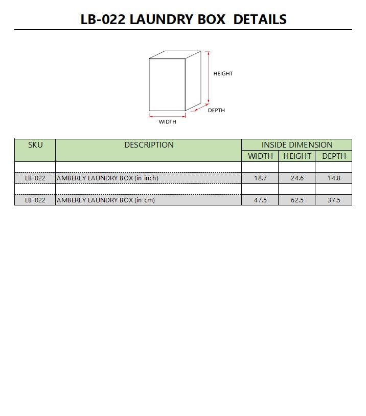 Anderson Teak Amberly Laundry Box LB-022