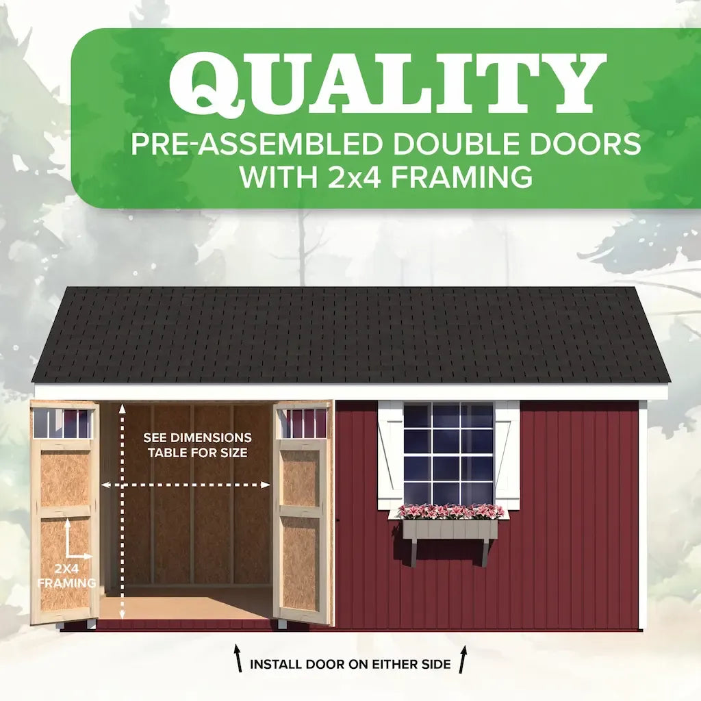 Little Cottage Co. Colonial Pinehurst Storage Shed Kit