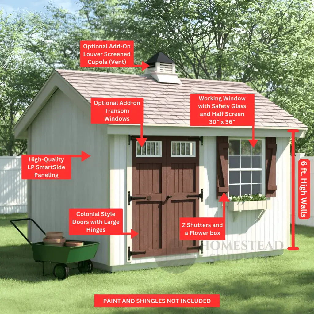 Little Cottage Co. Colonial Pinehurst Storage Shed Kit