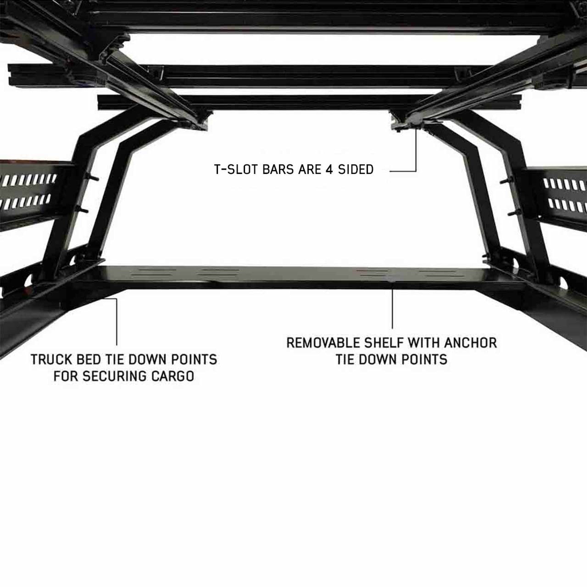 Overland Vehicle Systems Discovery Rack - Mid Size Truck Short Bed Application 22030101