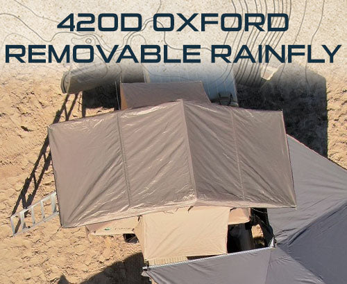 Overland Vehicle Systems LD TMBK 3 Soft Shell Roof Top Tent, Tan Body & Green Rainfly 18119733