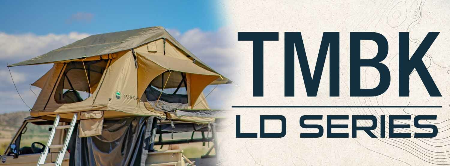 Overland Vehicle Systems LD TMBK 3 Soft Shell Roof Top Tent, Tan Body & Green Rainfly 18119733