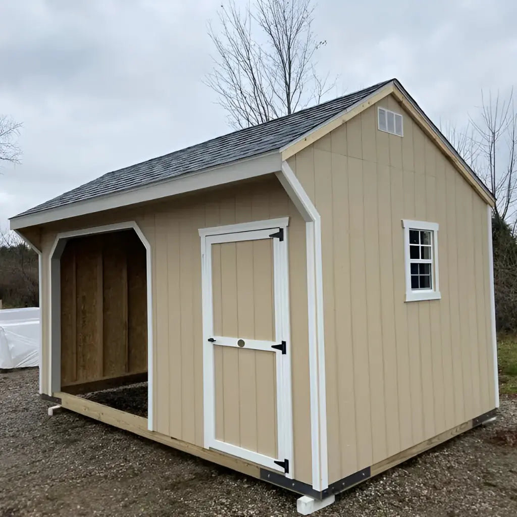 Little Cottage Co. 10x16 Value Animal Run-In Shelter with Tack Room