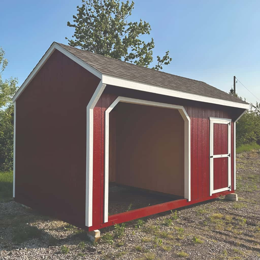 Little Cottage Co. 10x16 Value Animal Run-In Shelter with Tack Room